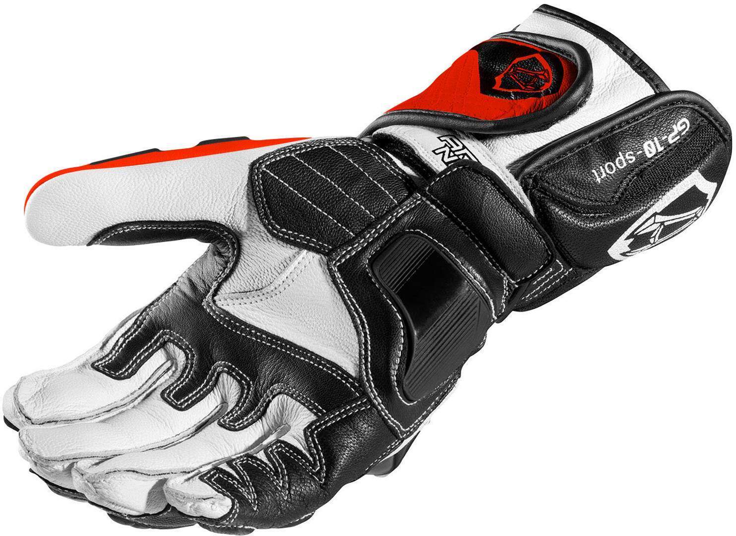 Arlen Ness Yakun Evo Motorcykelhandsker sort/hvid/rød L Figur 4