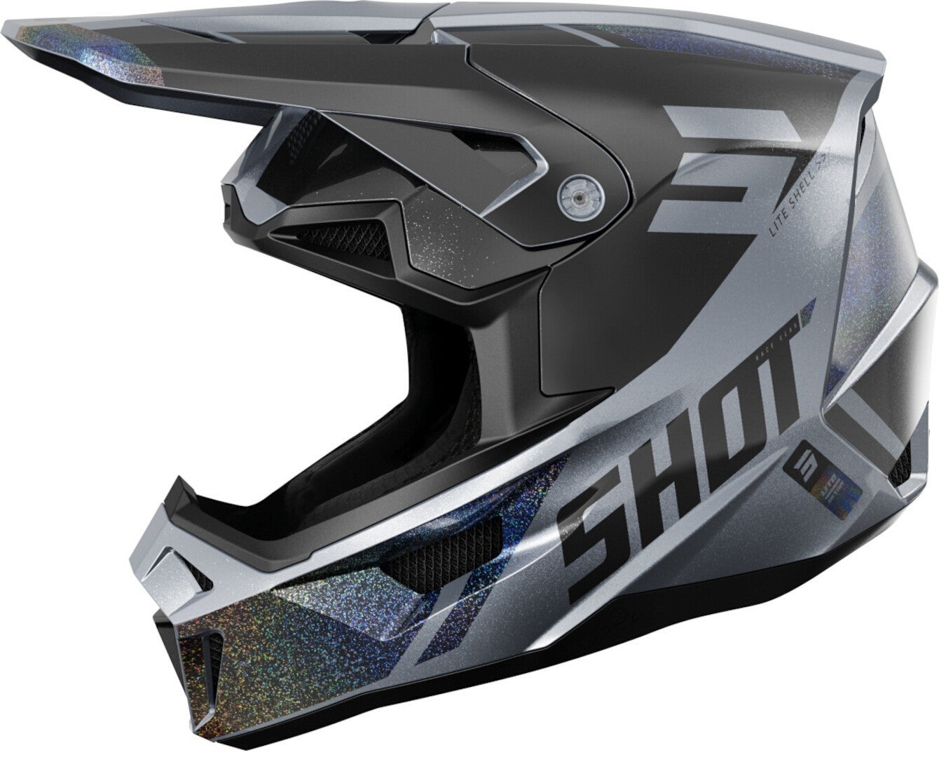 Shot Lite Ultra Motokrosová přilba Černá/šedá S (55/56) Obrázek 1