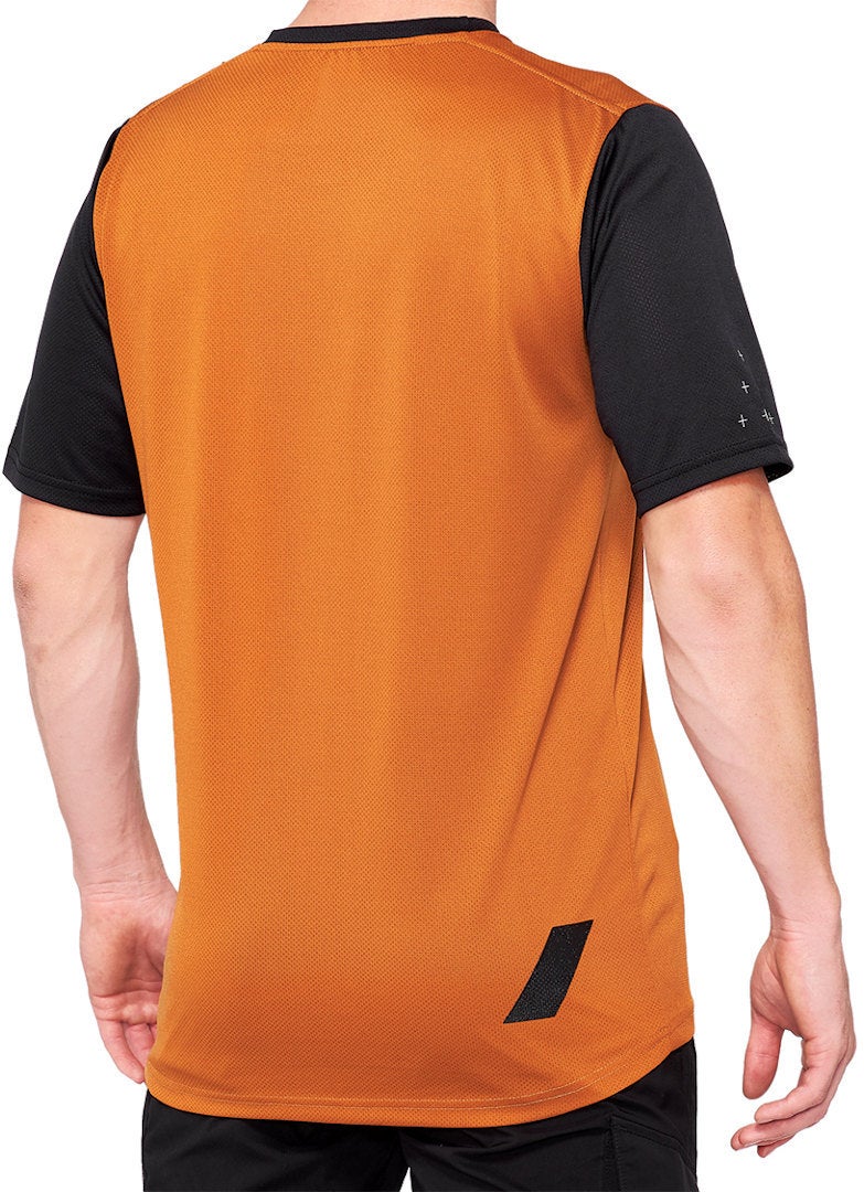 100% Ridecamp Cyklistický dres s krátkým rukávem Černá/oranžová L Obrázek 2