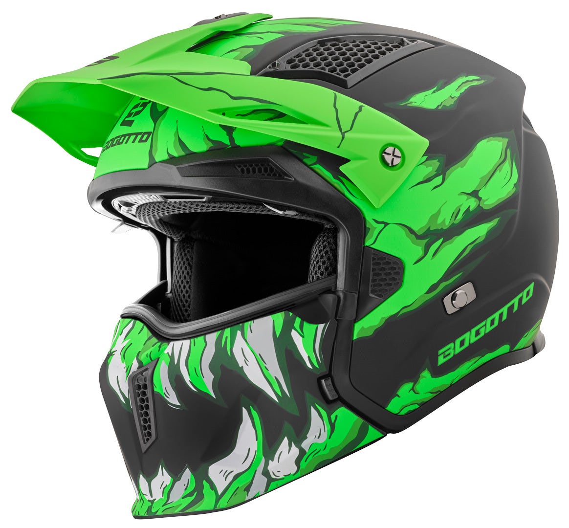 Bogotto Radic Skulash Casco Verde/Nero L Figura 13