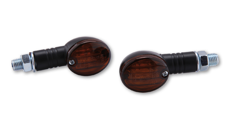 HIGHSIDER Smart Micro-Flash Lampa Miniindikator Kropp Svart / Lins Rökt (Par), Fram & Bak Figur 1
