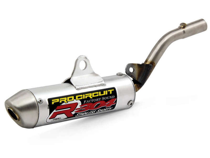 PRO CIRCUIT R-304 Euro Muffler cu capac de capăt din aluminiu/oțel inoxidabil periat Kawasaki KX85 Figura 2