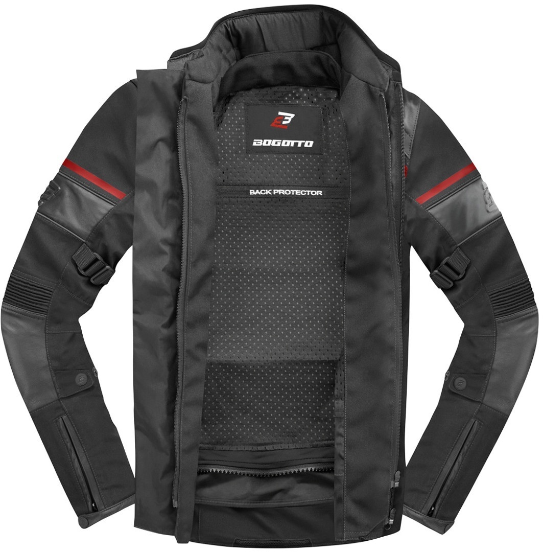Bogotto Blizzard-X Jachetă textilă impermeabilă pentru motociclete Negru/Roșu XS Figura 2