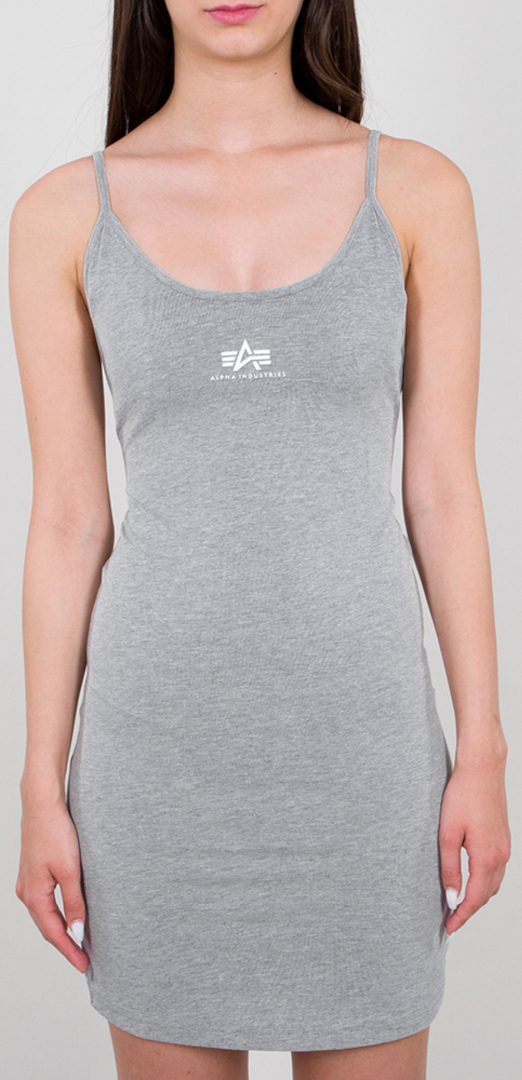 Alpha Industries Basic Small Logo Damer Kjole grå S Figur 1