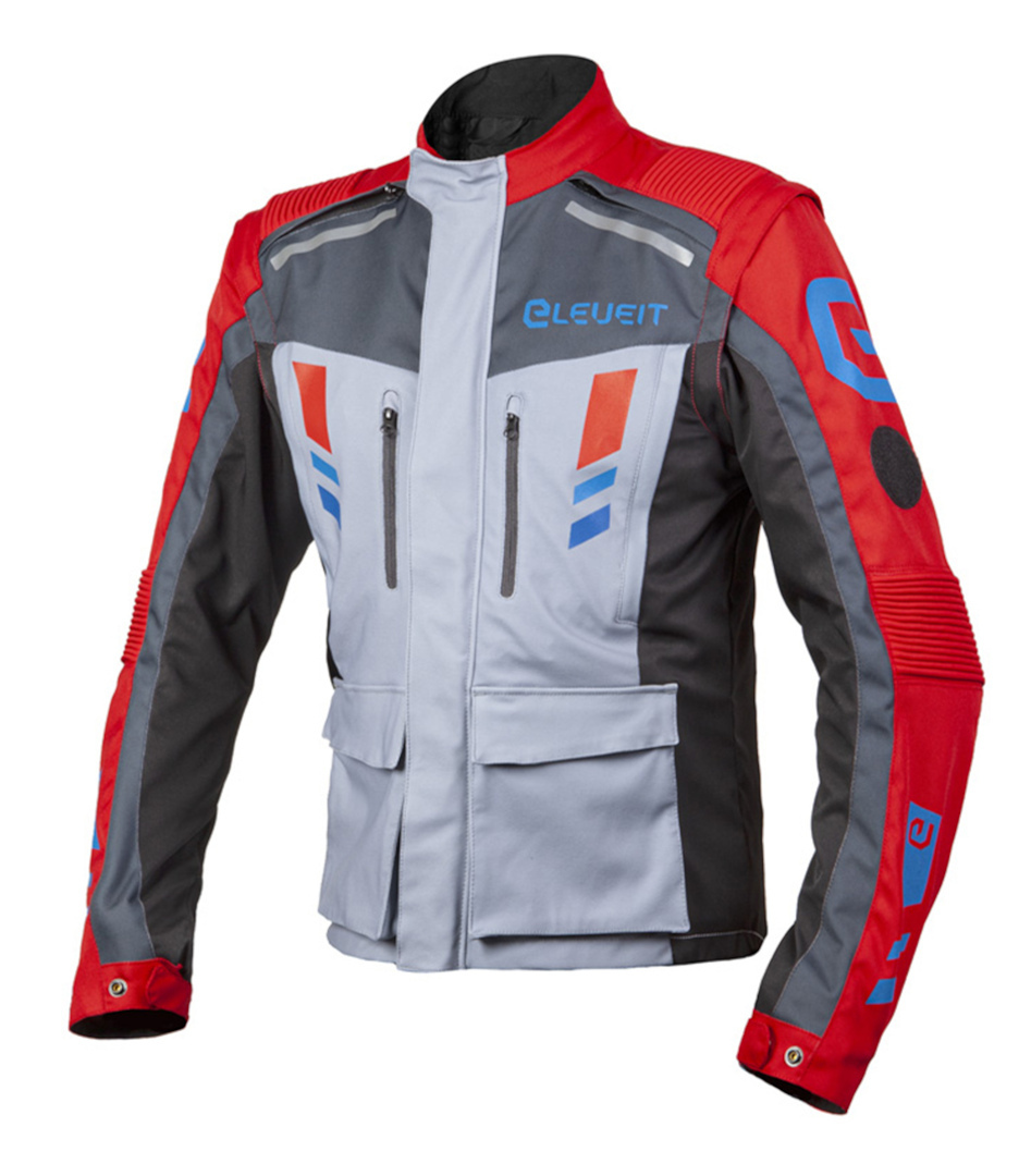 Eleveit Mud Maxi Jaqueta Têxtil de Motocicleta cinza/vermelho L Figura 1