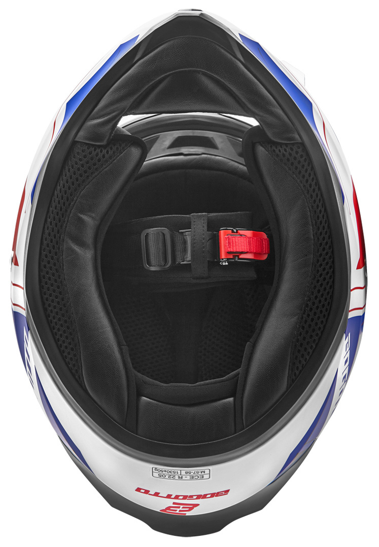 Bogotto V128 Strada Casco blu/rosso/bianco M Figura 4