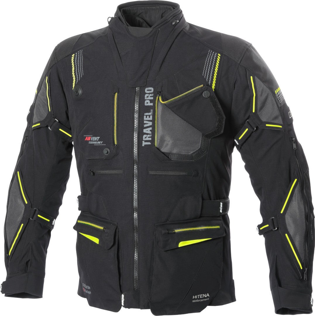 Büse Travel Pro Motorcycle Textile Jacket black/grey/yellow 64 Figure 8