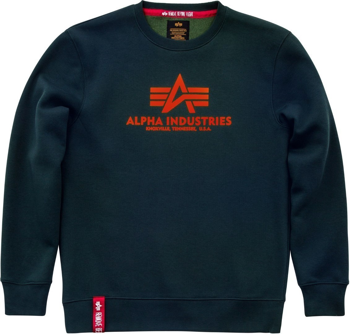 Alpha Industries Basic Camisola verde/amarelo M Figura 1