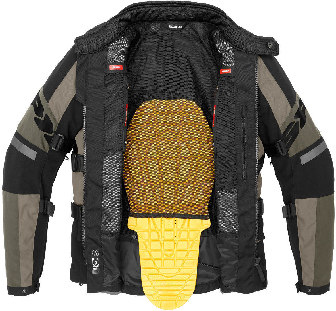 Spidi 4 Season Evo H2Out Motorcycle Textile Jacket black/olive M Figure 7