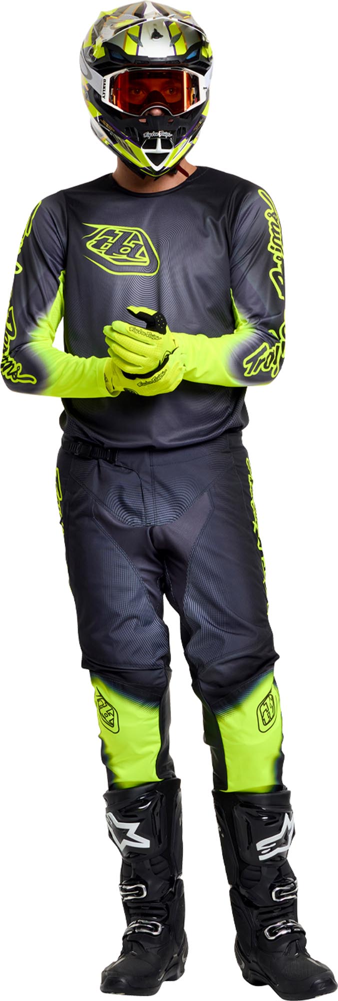 Troy Lee Designs GP Pro Imprint Motocross Jersey grau/neongelb M Abbildung 15
