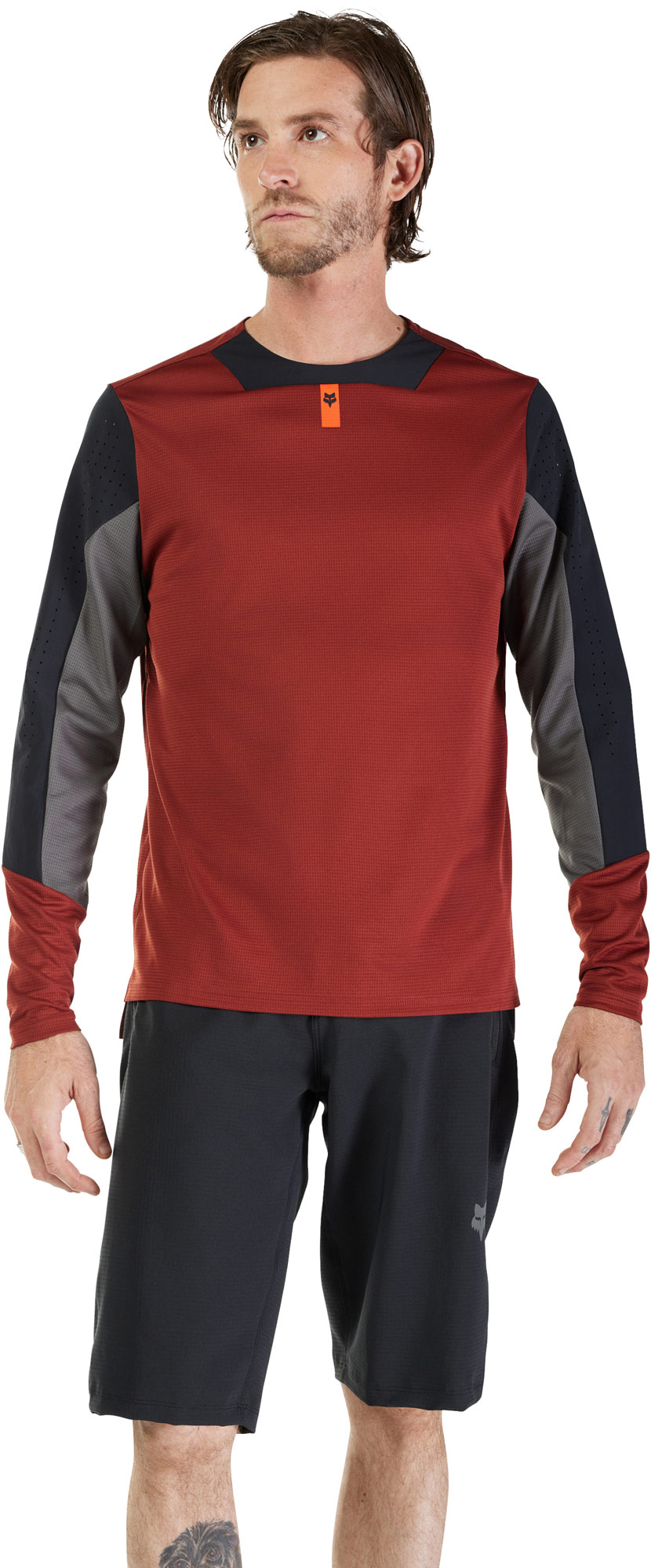 FOX Defend LS Bicycle Jersey dark red M Figure 3