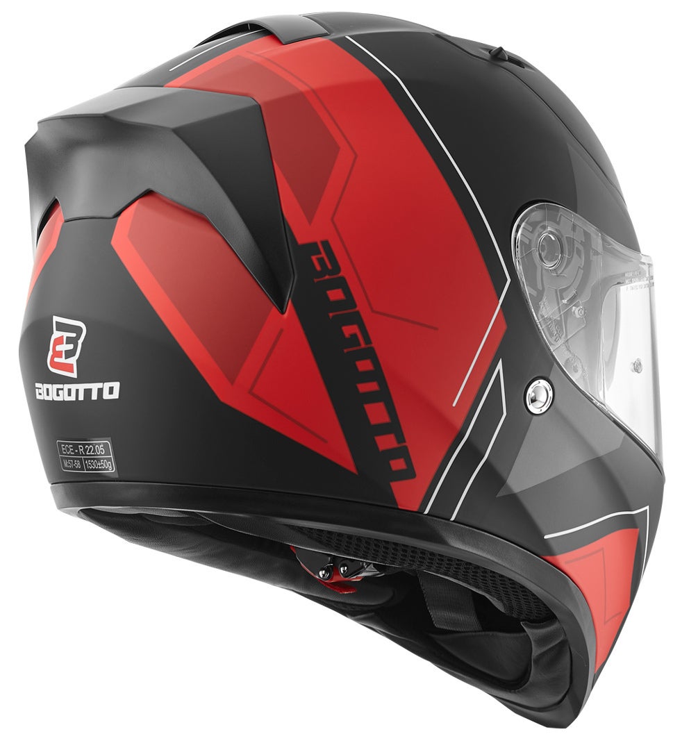 Bogotto V128 Strada Casco nero opaco/rosso 2XL Figura 3