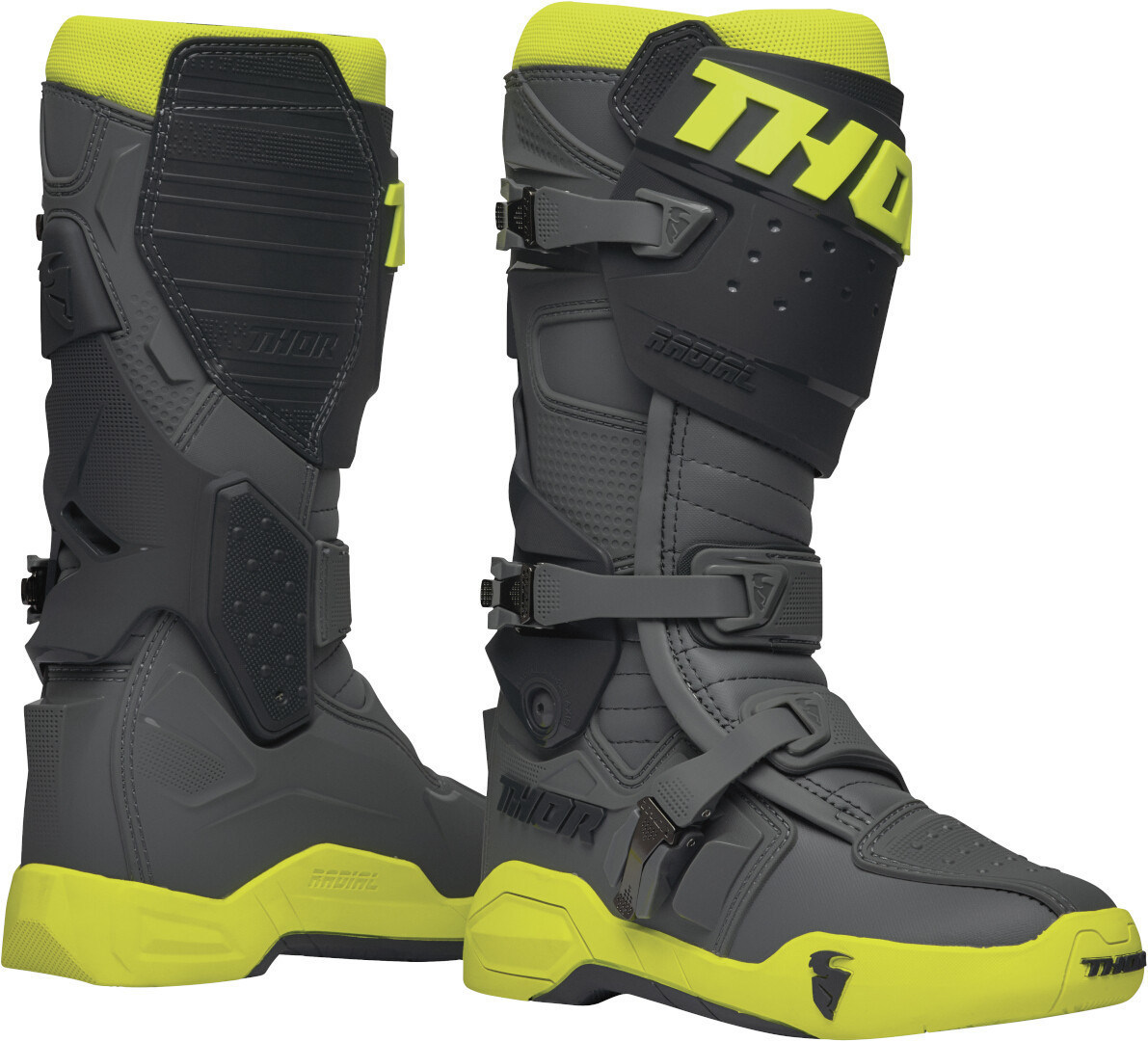 Thor Radial Botas de motocross gris/amarillo 14 Figura 1