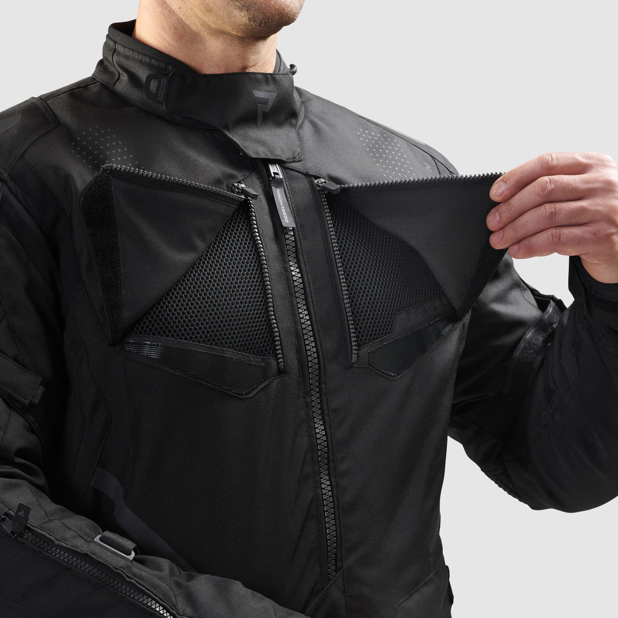 Rebelhorn Hiker 4 waterproof Motorcycle Textile Jacket black 8XL Figure 3
