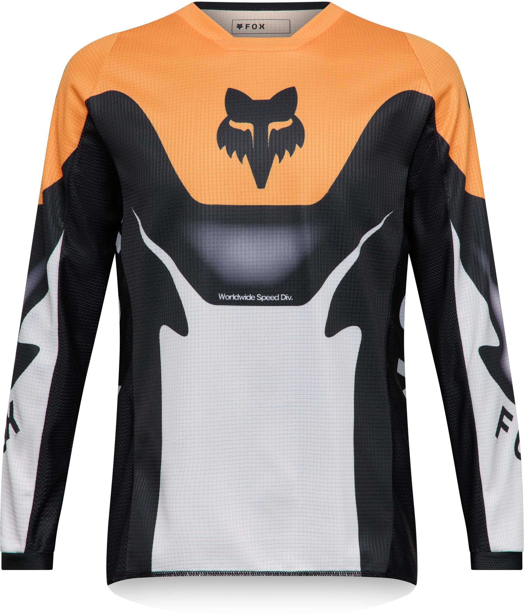 FOX 180 Noble Jugend Motocross Jersey schwarz/weiß/orange YXL Abbildung 1
