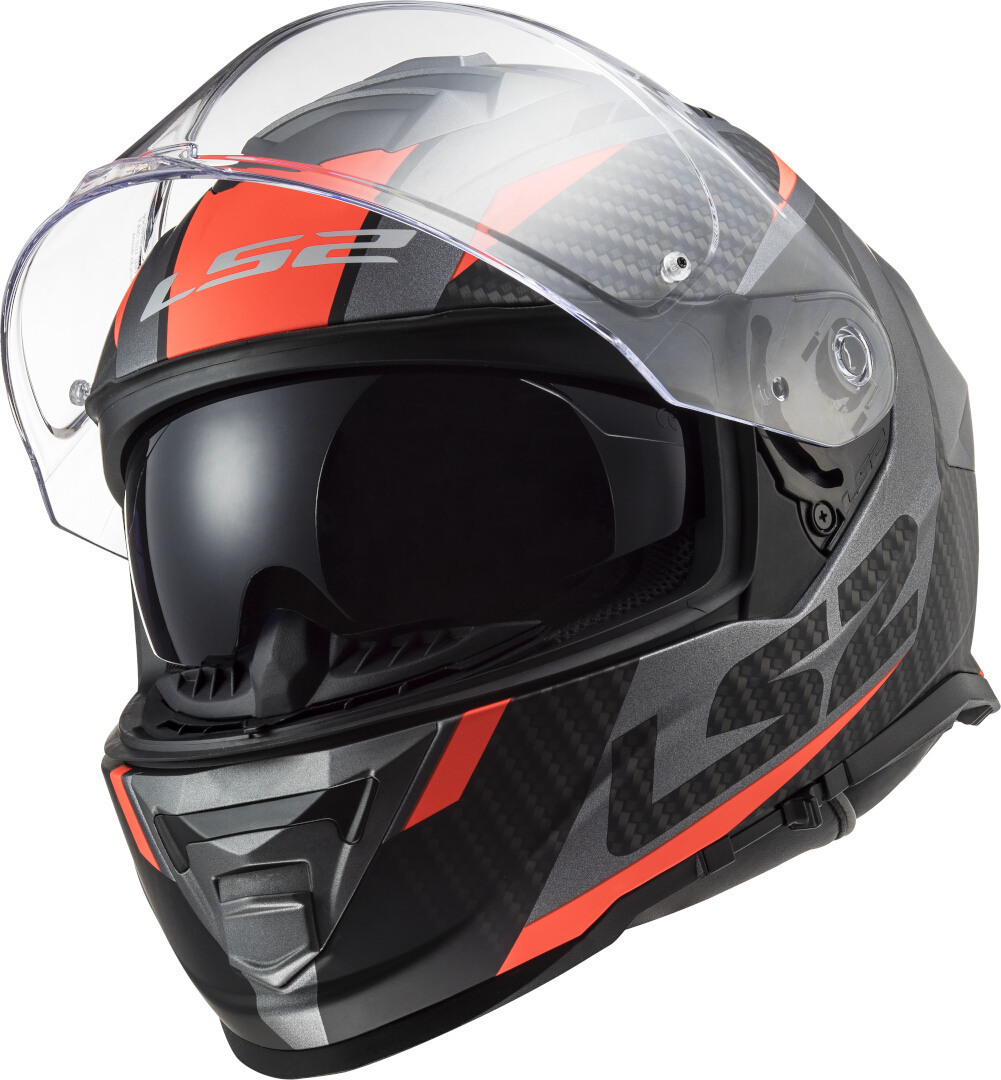 LS2 FF800 Storm II Racer Helm grau matt/orange L (59/60) Abbildung 3