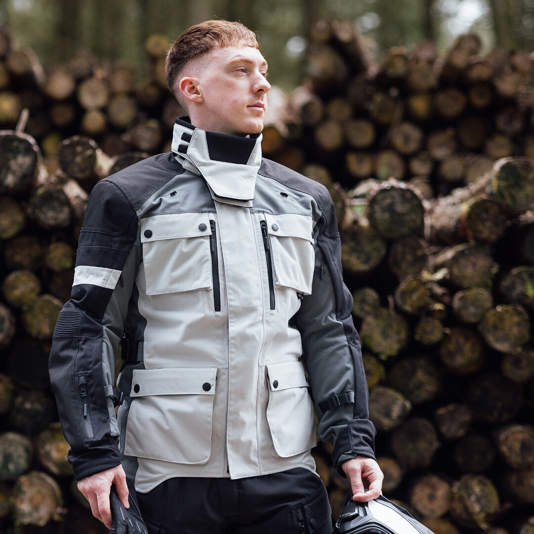 Merlin Solitude D3O Jaqueta têxtil da motocicleta preto/branco/cinza L Figura 2