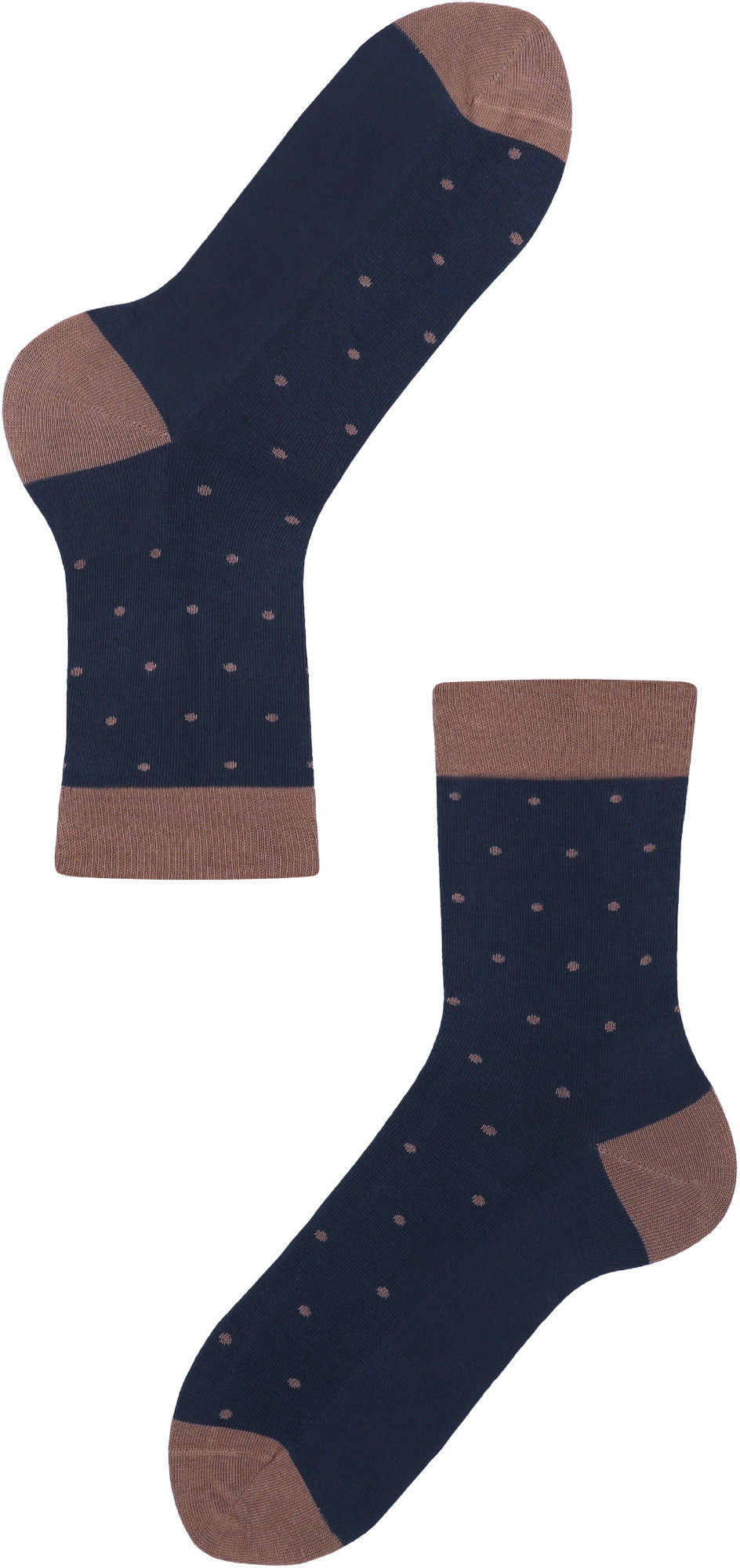 Lenz Think About Dots Damstrumpor - 2-pack Blå/brun 39-42 Figur 1