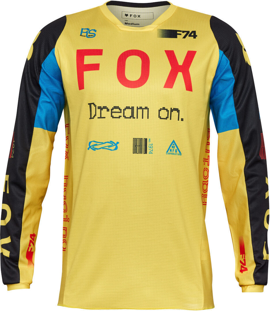 FOX 180 Race Spec Motocross Tricou Galben/Albastru L Figura 1
