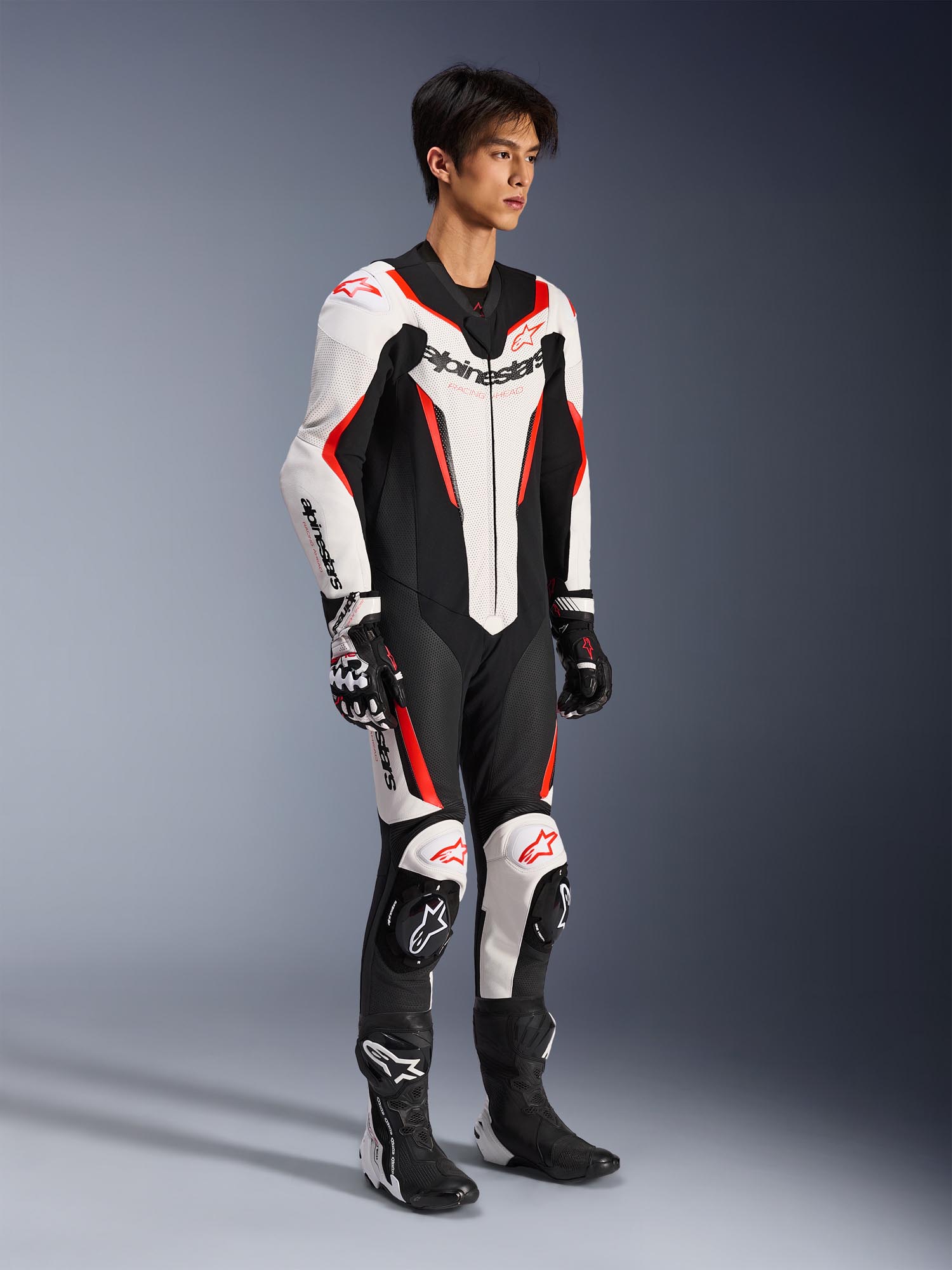 Alpinestars GP Force V2 1-Teiler Motorrad Lederkombi weiß/schwarz/rot 54 Abbildung 5