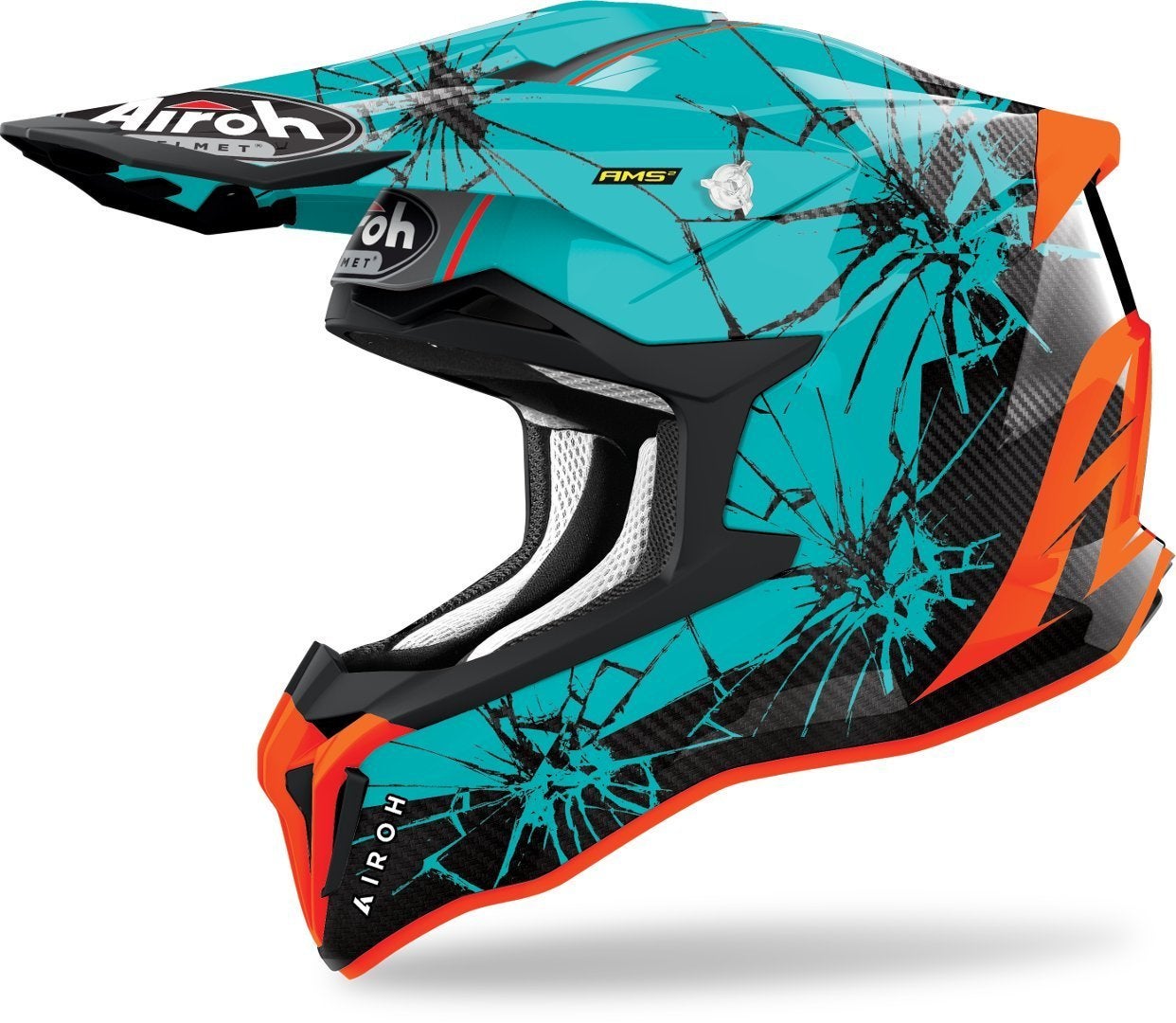 Airoh Strycker Crack Carbon Casco motocross S (55/56) Figura 1
