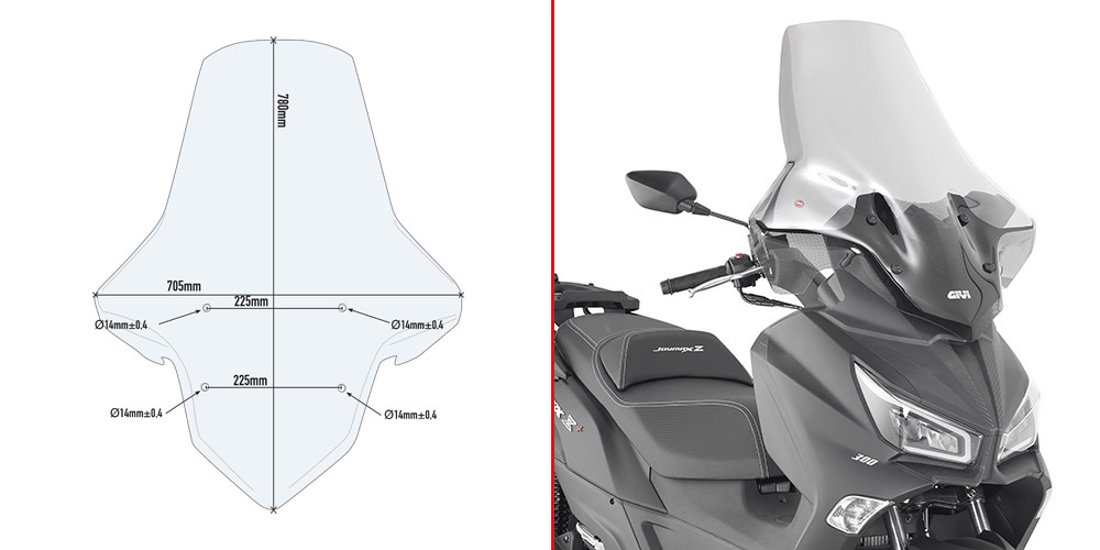 GIVI Vindruta Figur 1