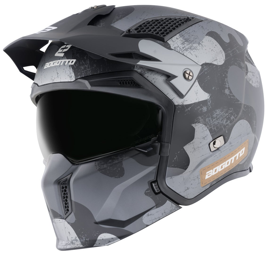 Bogotto Radic Camo 22.06 Casco nero opaco S Figura 2