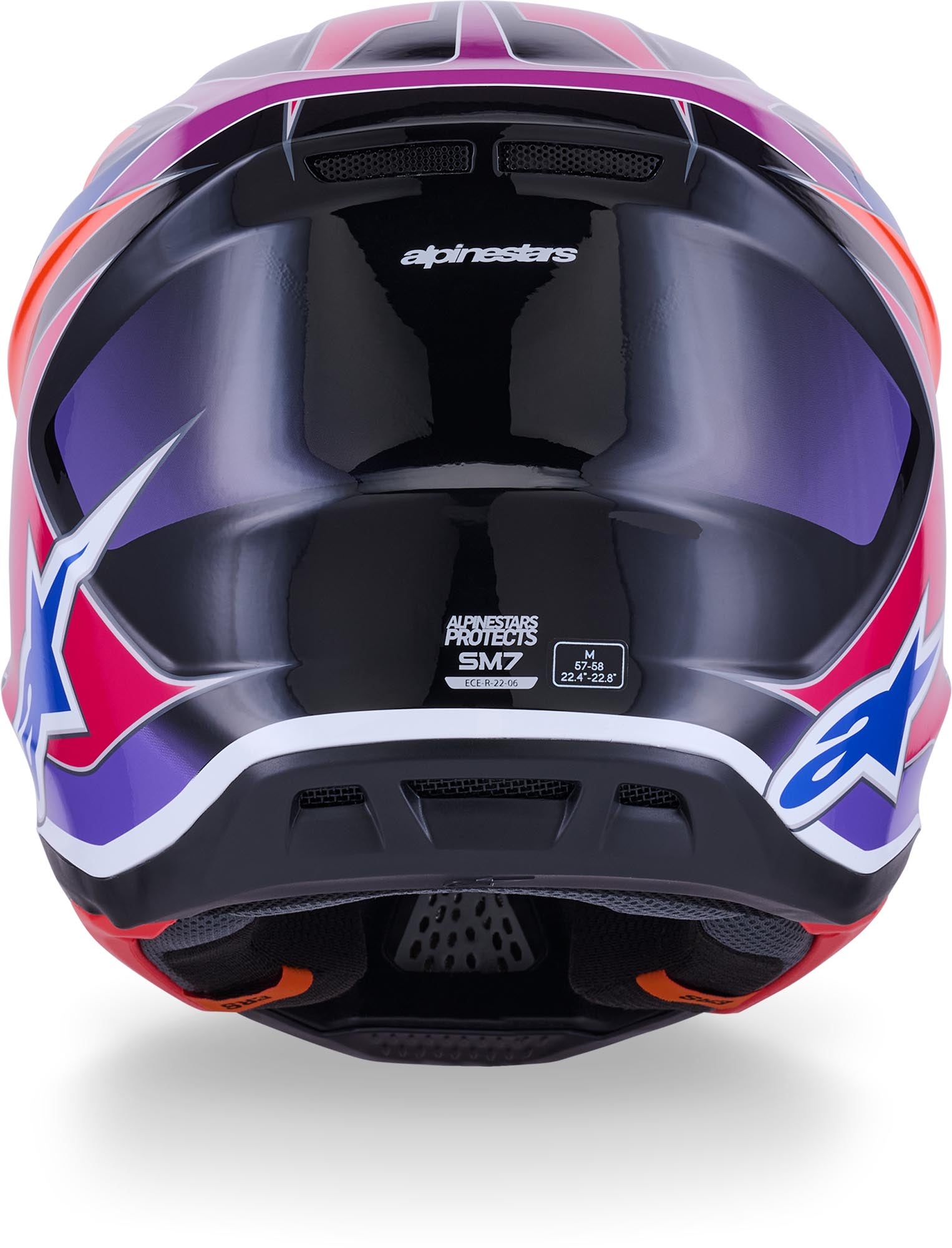 Alpinestars S-M7 Fuse Casco da motocross blu/viola S (55/56) Figura 4