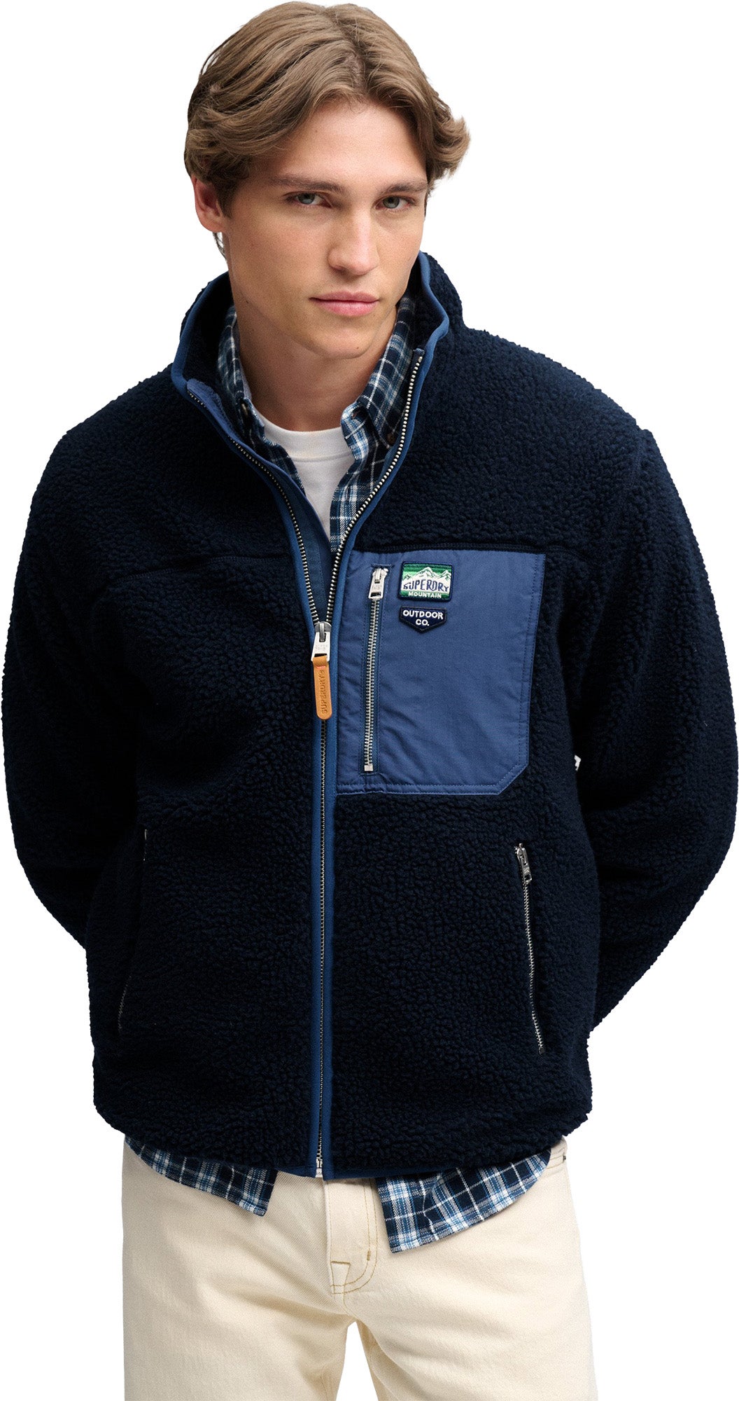 Superdry & Co Vintage Retro Giacca in pile Blu navy S Figura 3