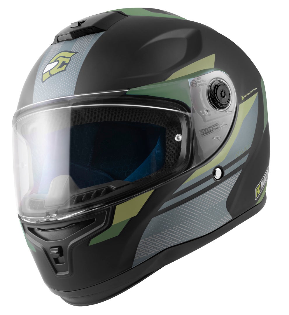 FC-Moto FF114B Zeron Casque Noir mat/vert 2XL Figure 2