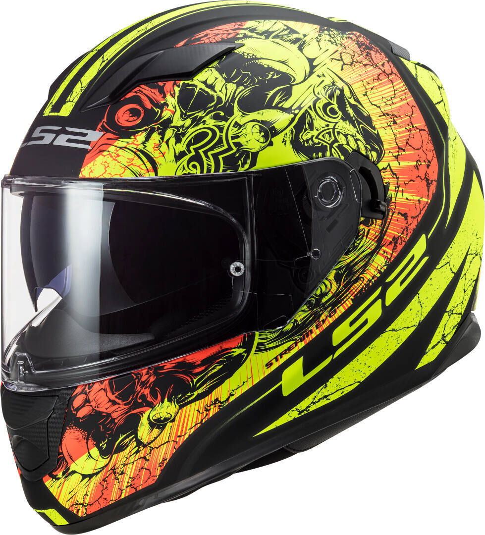 LS2 FF320 Stream Evo Throne Casque Noir mat/néon L (59/60) Figure 1