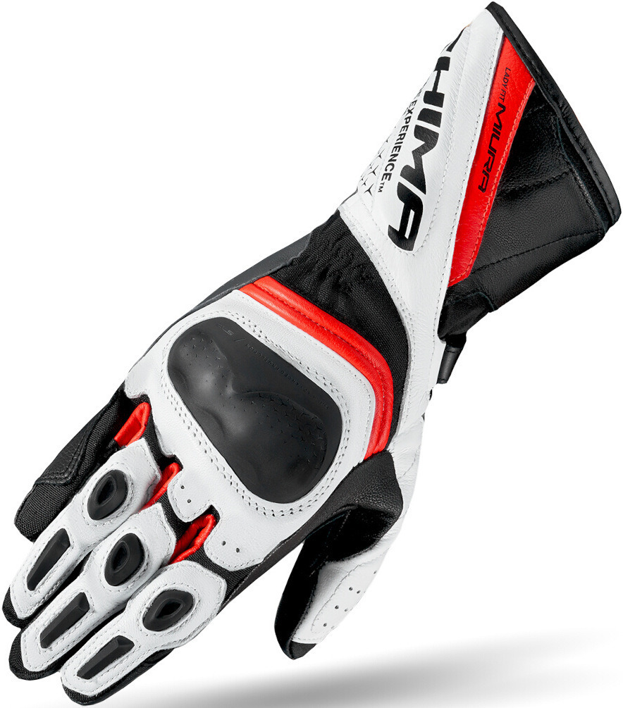 SHIMA Miura Mănuși perforate pentru motociclete pentru doamne Negru/Alb/Roșu XS Figura 1