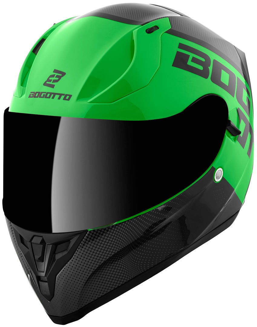 Bogotto V128 BG-X Hjelm sort/grøn S Figur 1