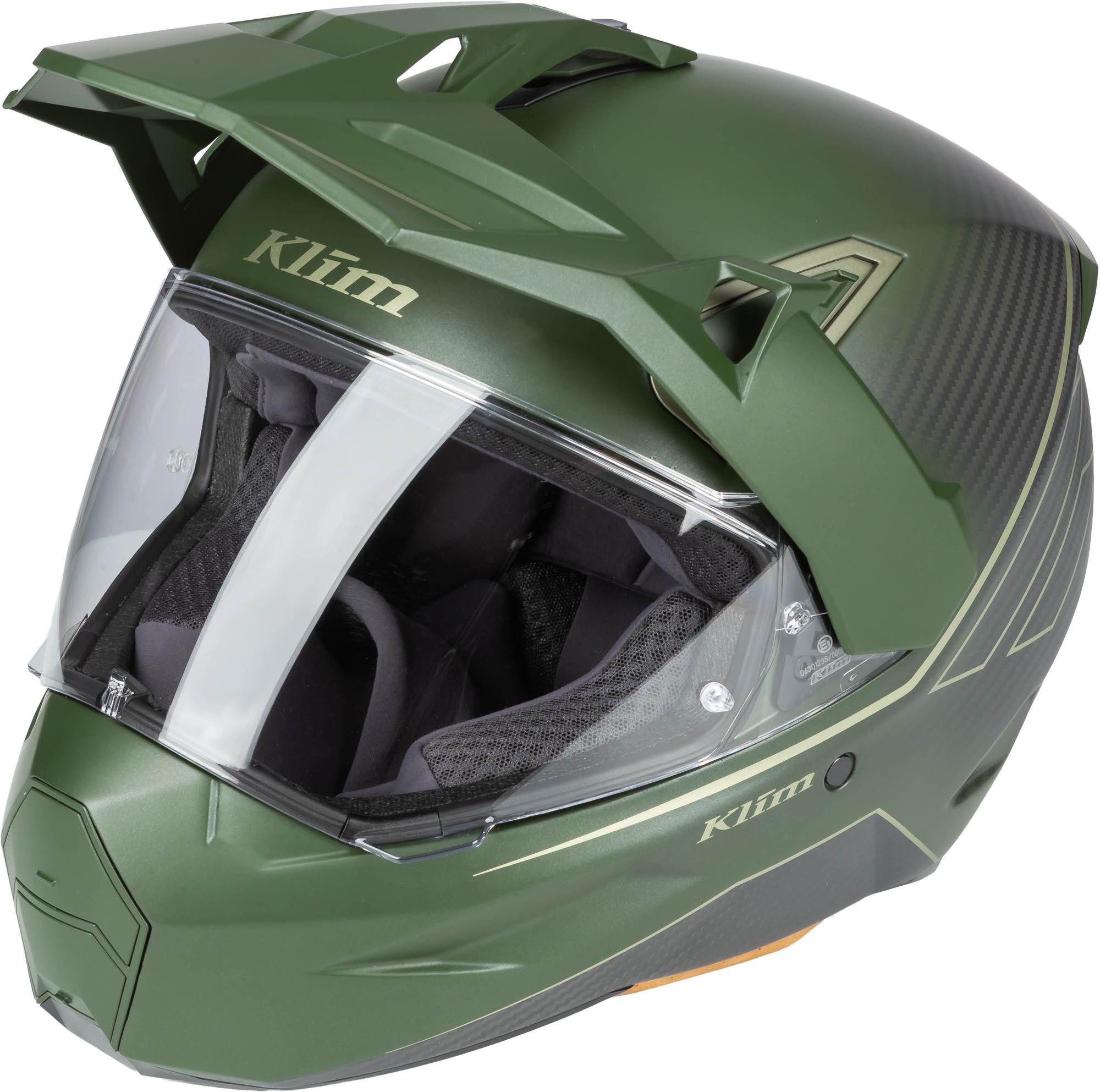 Klim X1 Alpha Graphic Carbon Casco Enduro Matt verde militare S (55/56) Figura 1