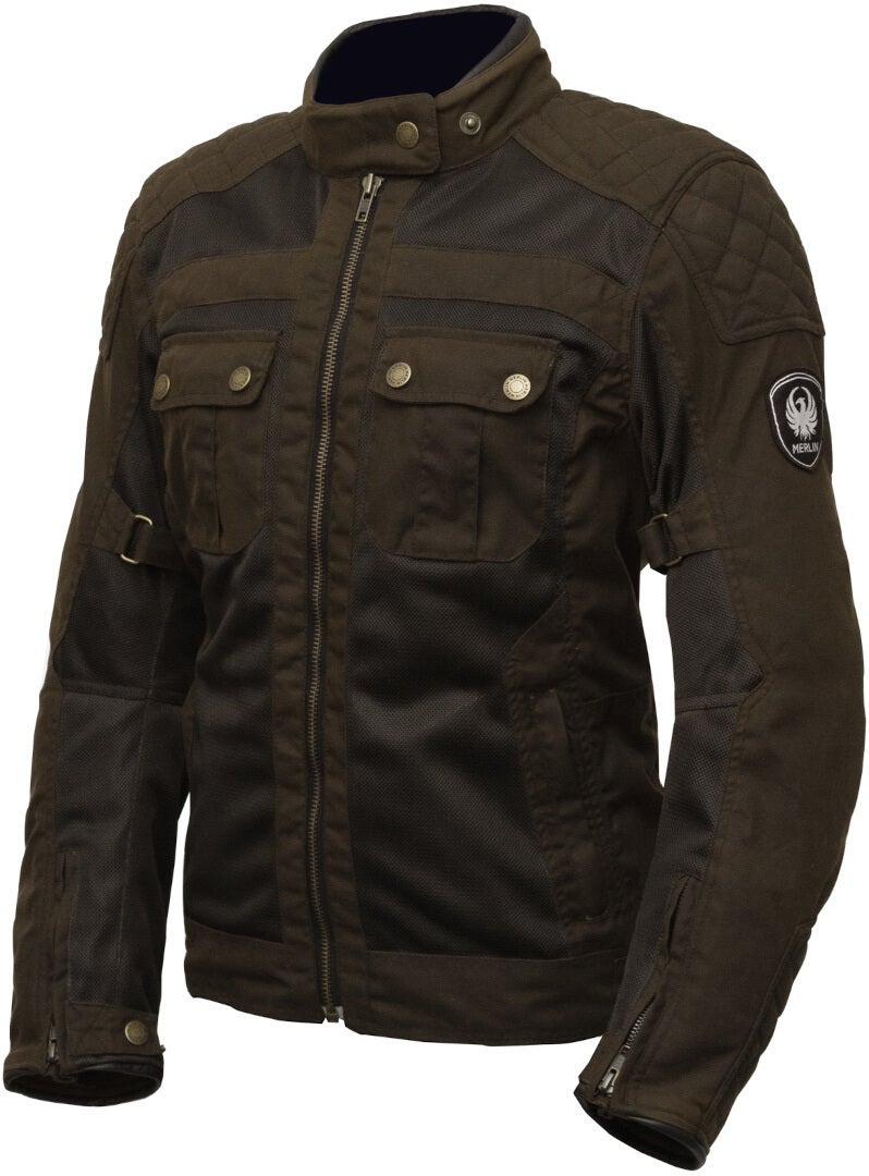 Merlin Shenstone Air Dames motorfiets textiel jas Olive S Figuur 3