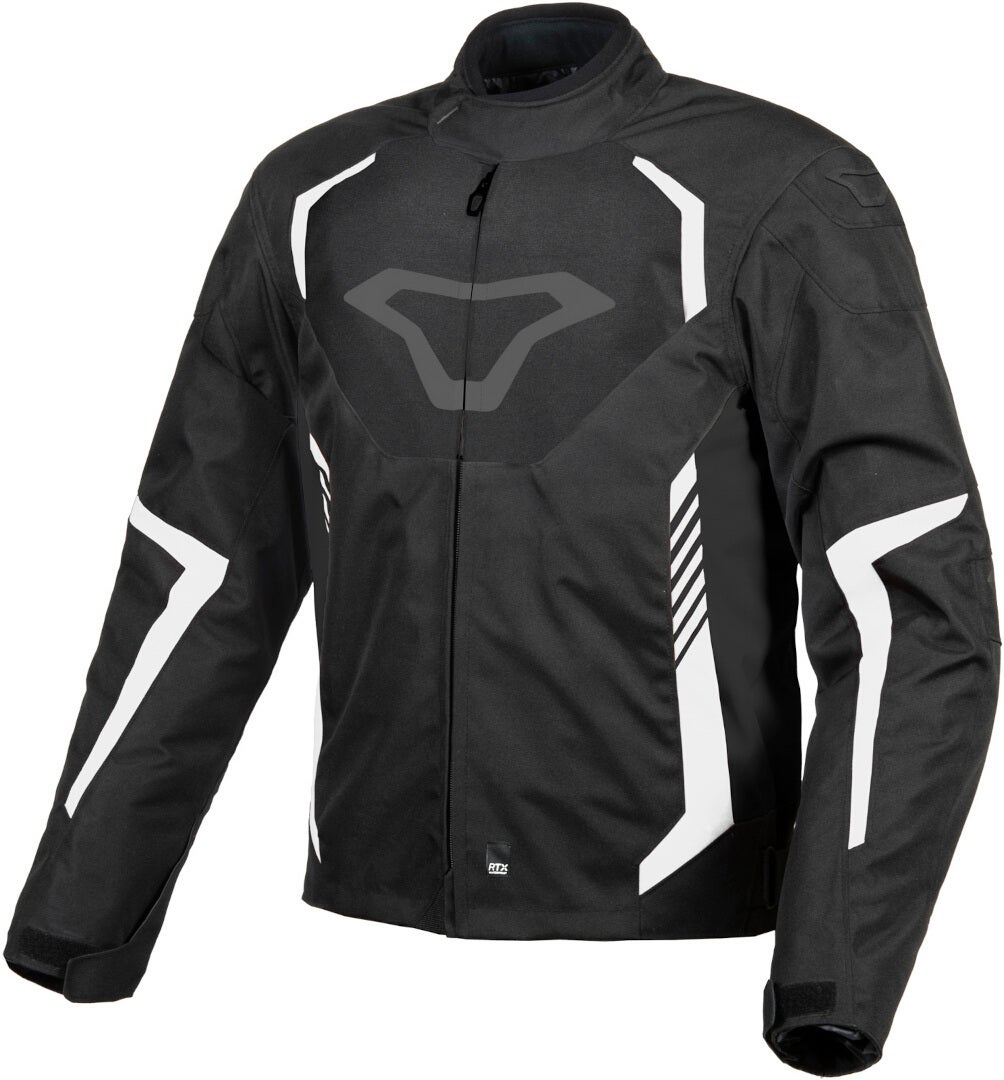 Macna Tazar waterproof Motorcycle Textile Jacket black/white L Figure 1