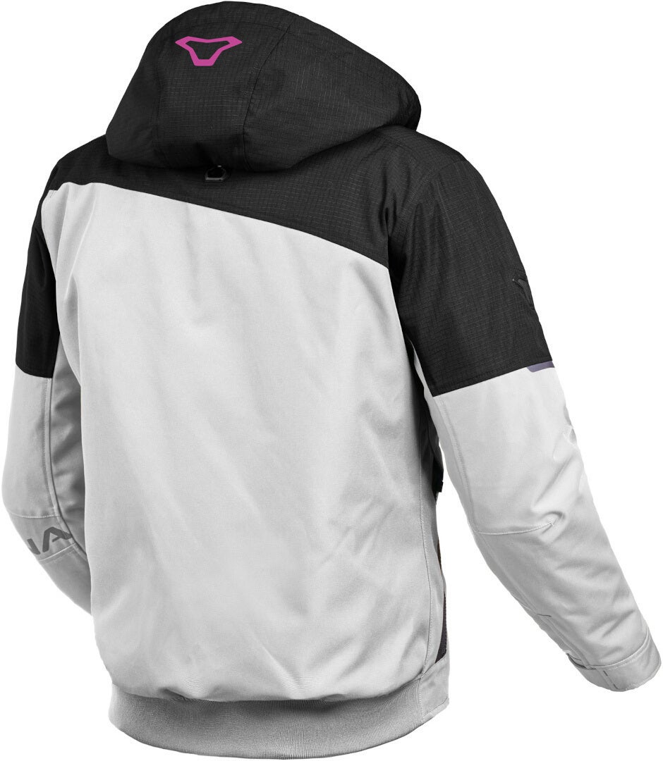 Macna Racoon wasserdichte Damen Motorrad Textiljacke hellgrau/schwarz L Abbildung 2