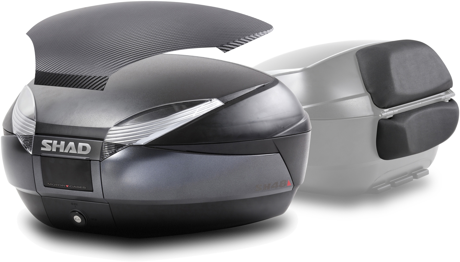 SHAD SH48 Dark Grey Set Topcase + Husă gri închis + Spătar Figura 1 SHAD SH48 Dark Grey Set Topcase + Husă gri închis + Spătar Figura 1
