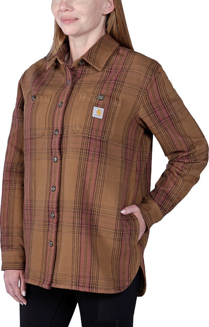 Carhartt Loose Fit Heavyweight Twill Camicia da donna marrone L Figura 3