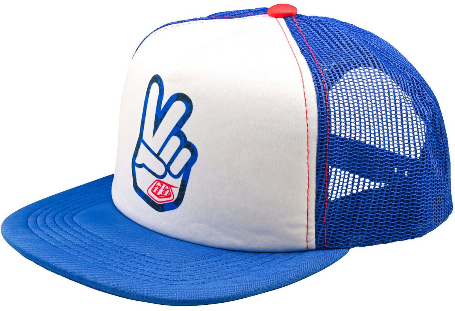 Troy Lee Designs Trucker Peace Out Boné Snapback azul/branco Figura 1