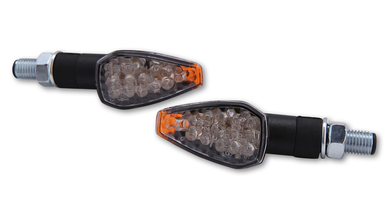 HIGHSIDER Smart Peak LED-indikator Kropp Svart / Objektiv Klar (Par), Fram & Bak Figur 1