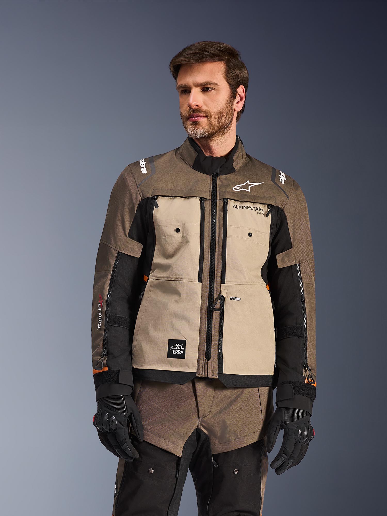 Alpinestars Cusco Drystar waterproof Motorcycle Textile Jacket brown/grey 4XL Figure 3