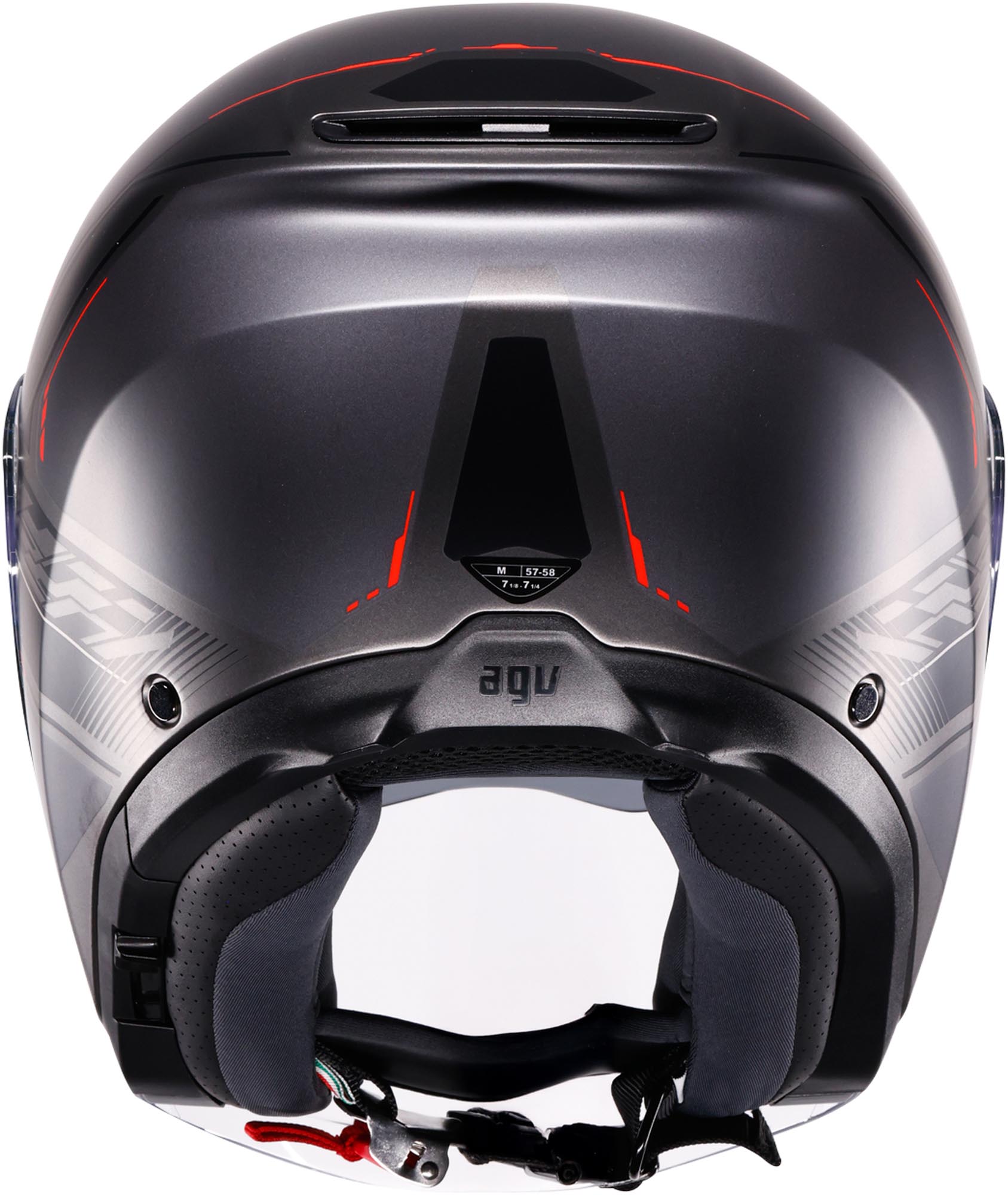 AGV Irides Zagabria Casque jet Gris mat/rouge S (55/56) Figure 5