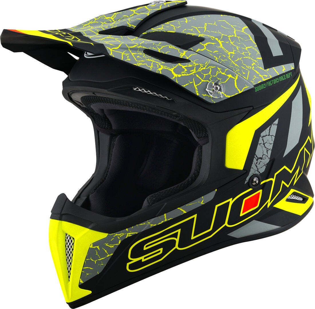 Suomy X-Wing Reel E06 Motocross Helmet black/grey/yellow M (57/58) Figure 1