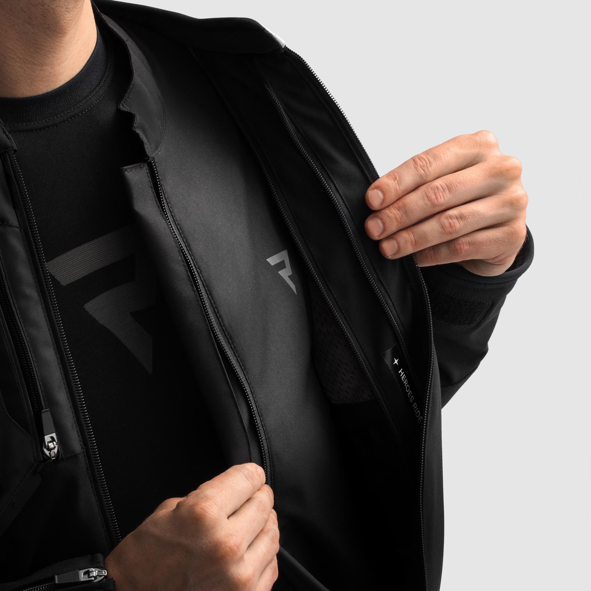 Side view of Rebelhorn Borg 2 waterproof Motorcycle Textile Jacket