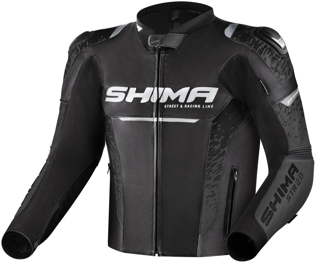 SHIMA STR 2.0 Motorrad Lederjacke schwarz 56 Abbildung 1