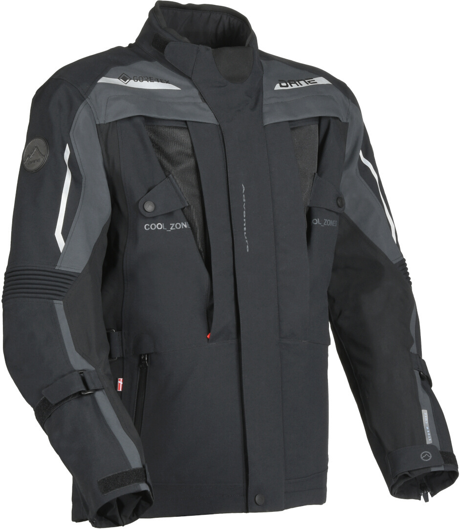 DANE Svendborg waterproof Motorcycle Textile Jacket black/grey 56 Figure 2