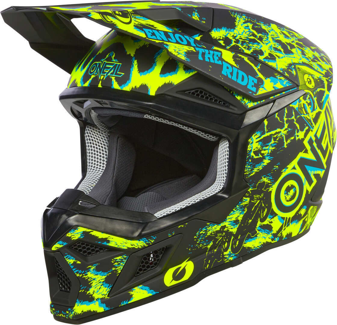 Oneal 3SRS Assault Neon Casco Motocross M (57/58) Figura 1