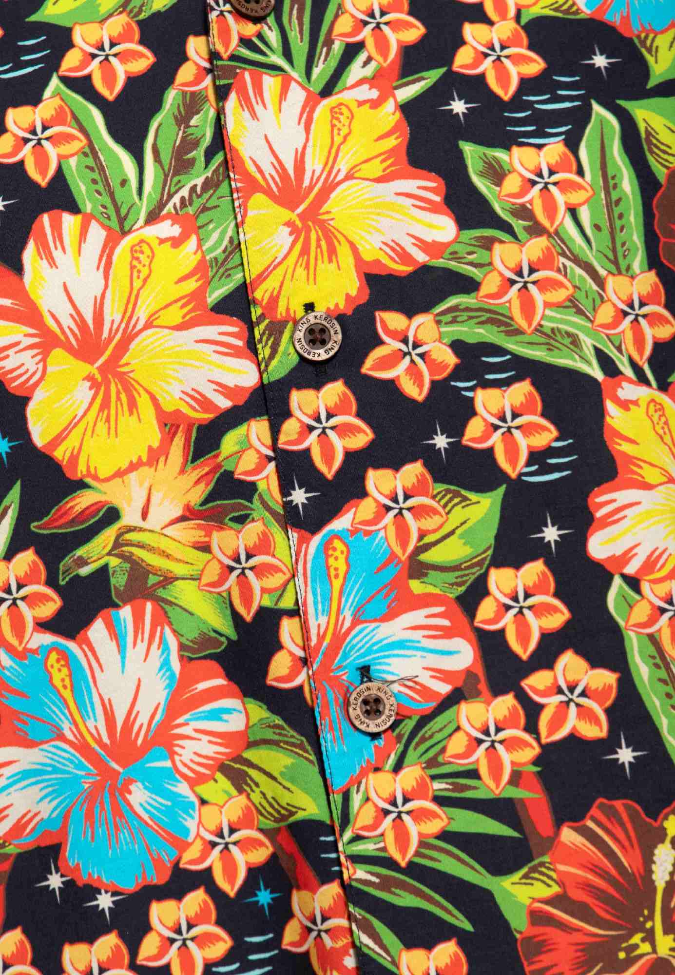 King Kerosin Hula Girl Camicia a maniche corte nero/multicolore M Figura 4