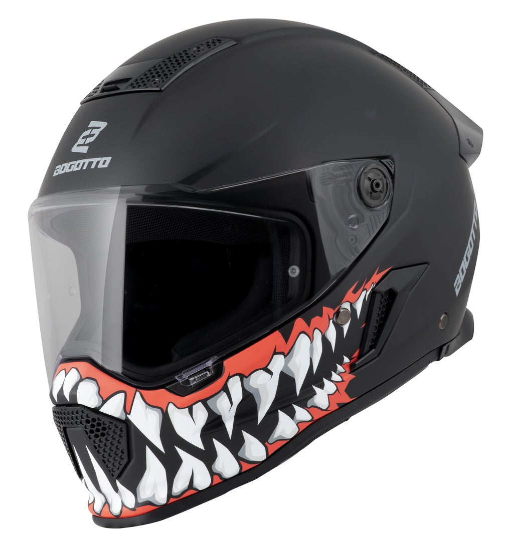 Bogotto Rapto Jaws Helmet black/red matt XL Figure 18